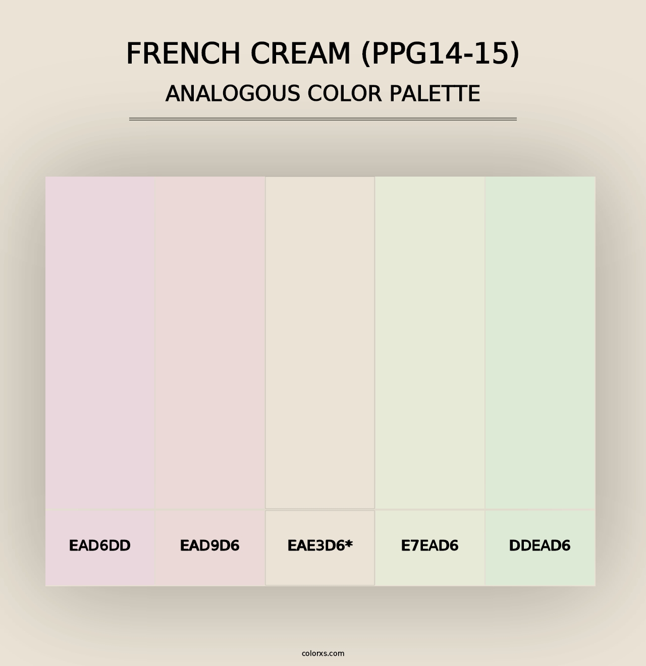 French Cream (PPG14-15) - Analogous Color Palette