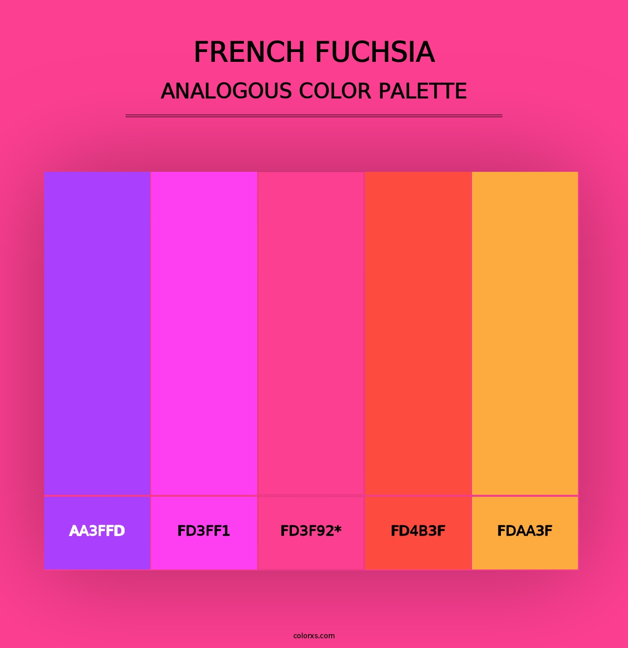 French Fuchsia - Analogous Color Palette