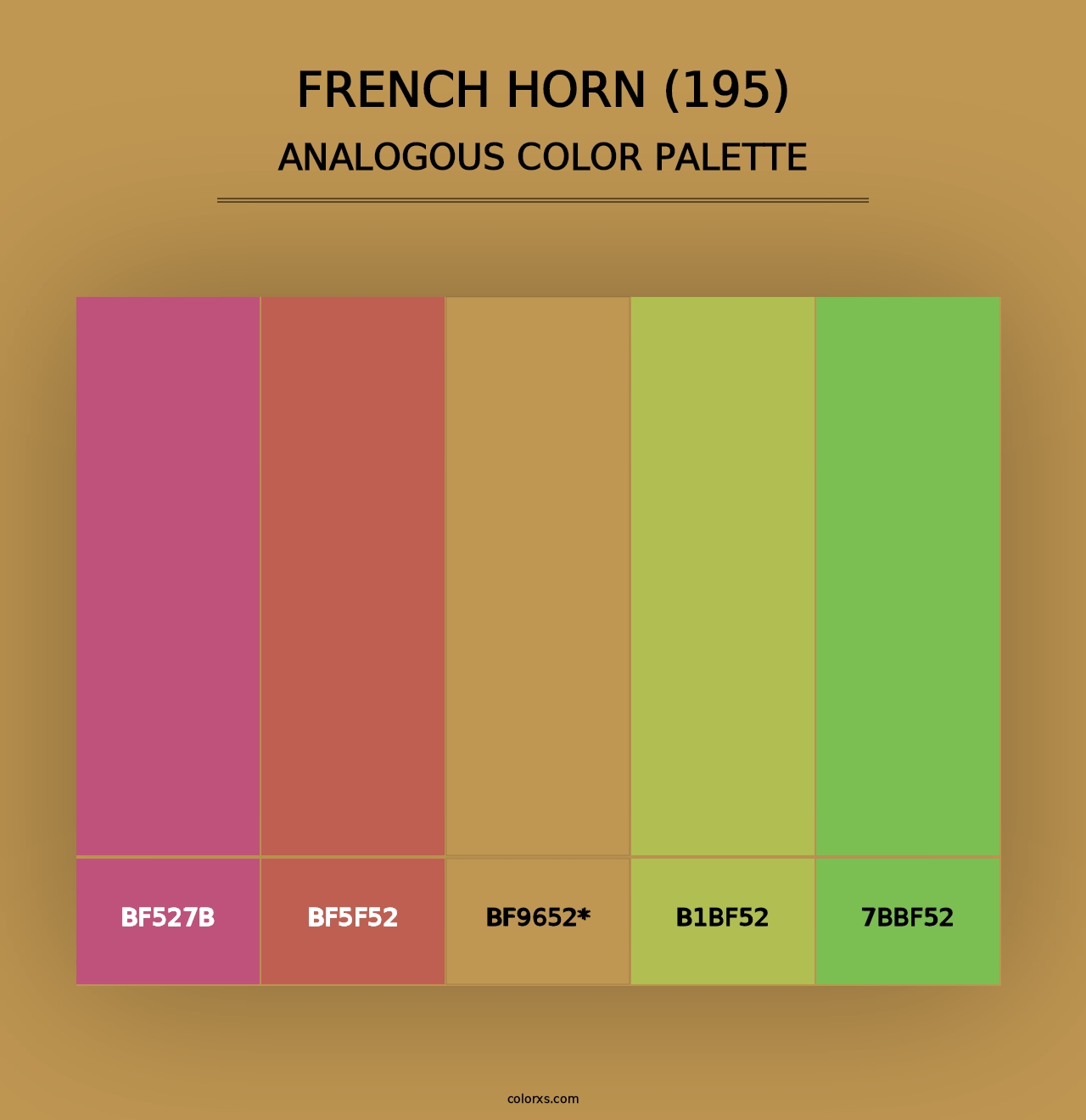 French Horn (195) - Analogous Color Palette