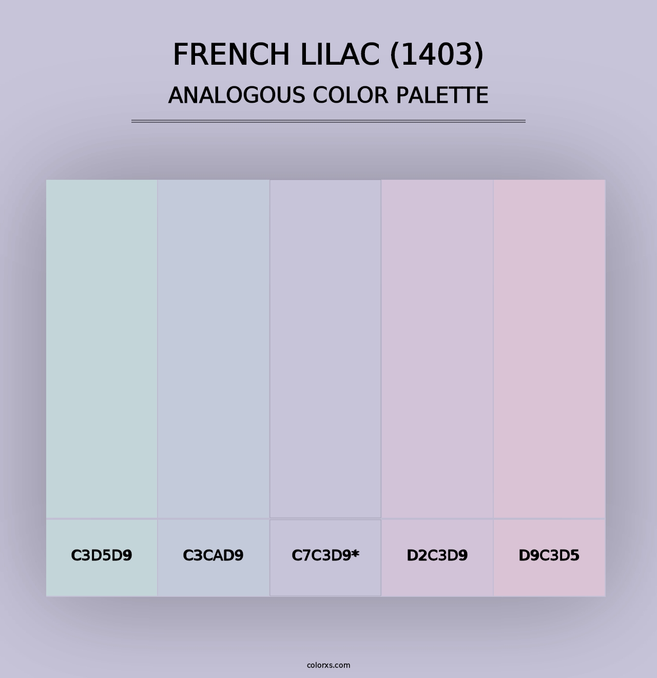 French Lilac (1403) - Analogous Color Palette