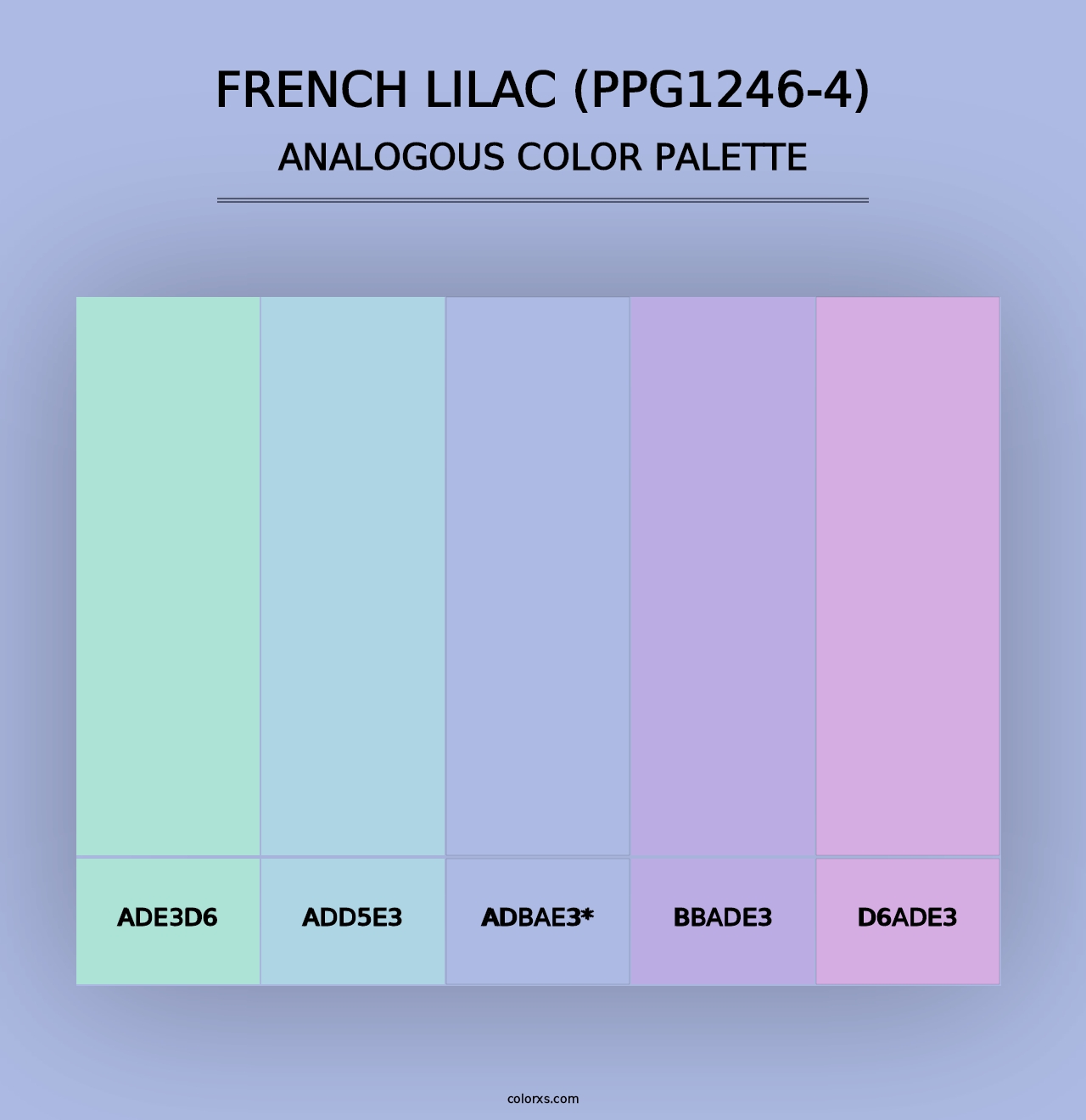 French Lilac (PPG1246-4) - Analogous Color Palette