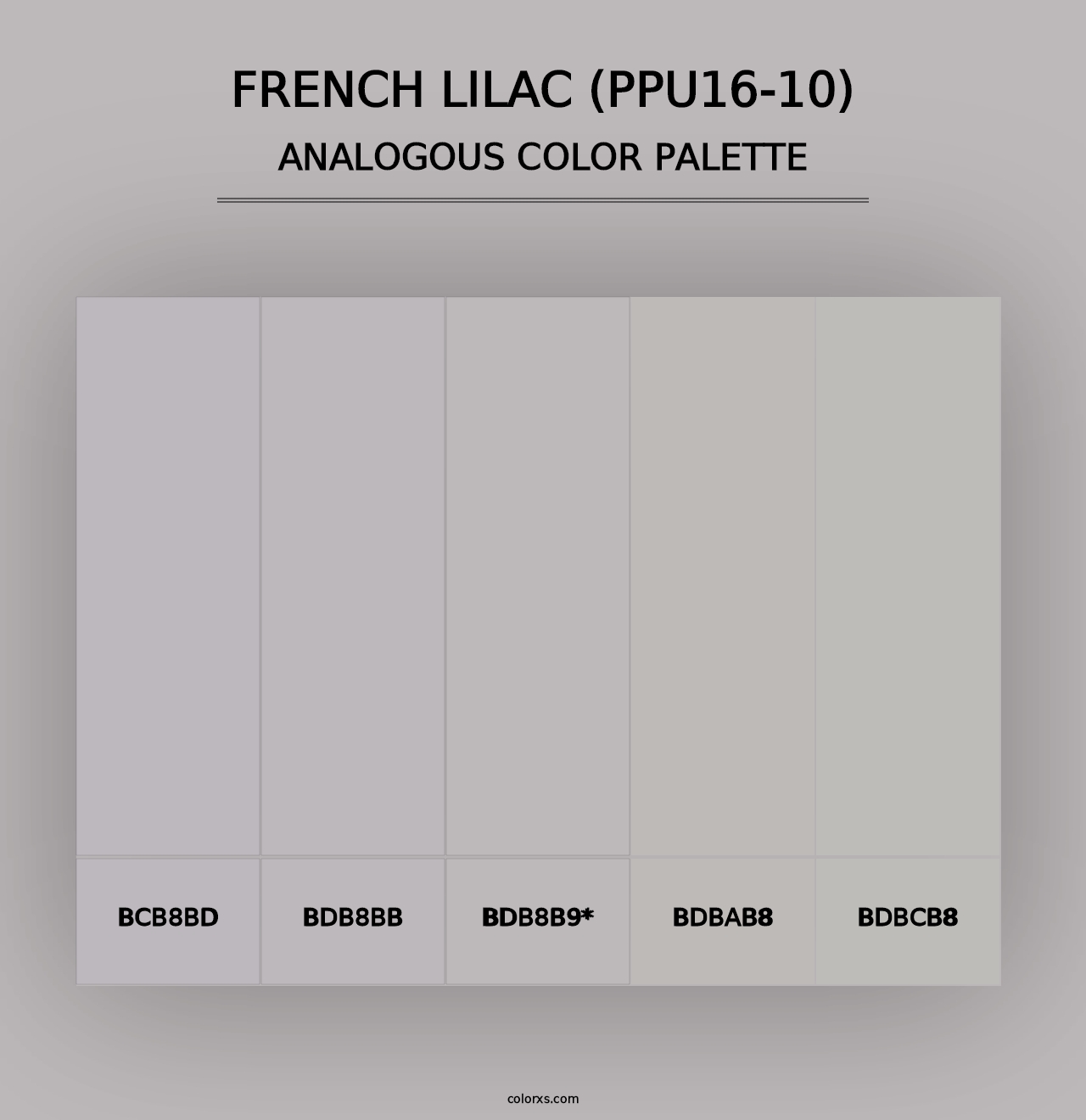 French Lilac (PPU16-10) - Analogous Color Palette