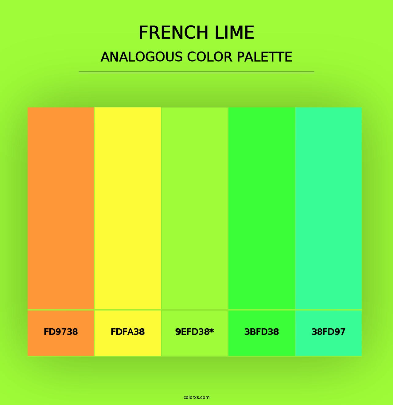 French Lime - Analogous Color Palette