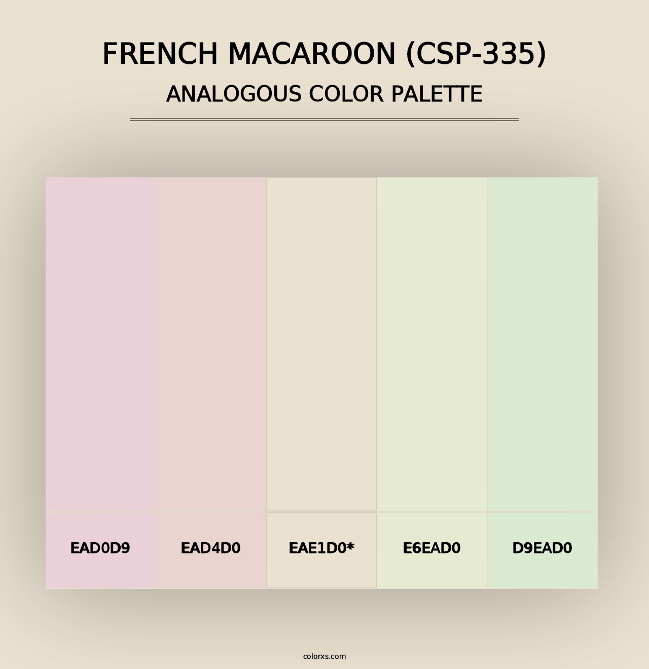 French Macaroon (CSP-335) - Analogous Color Palette