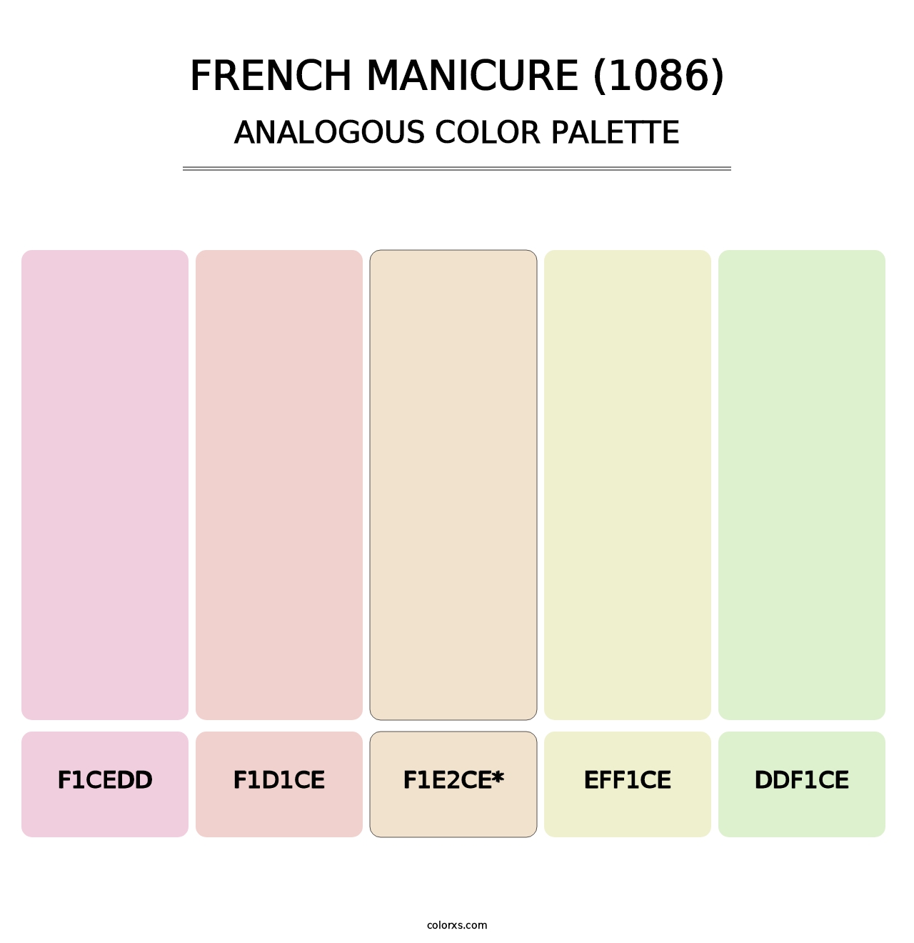 French Manicure (1086) - Analogous Color Palette