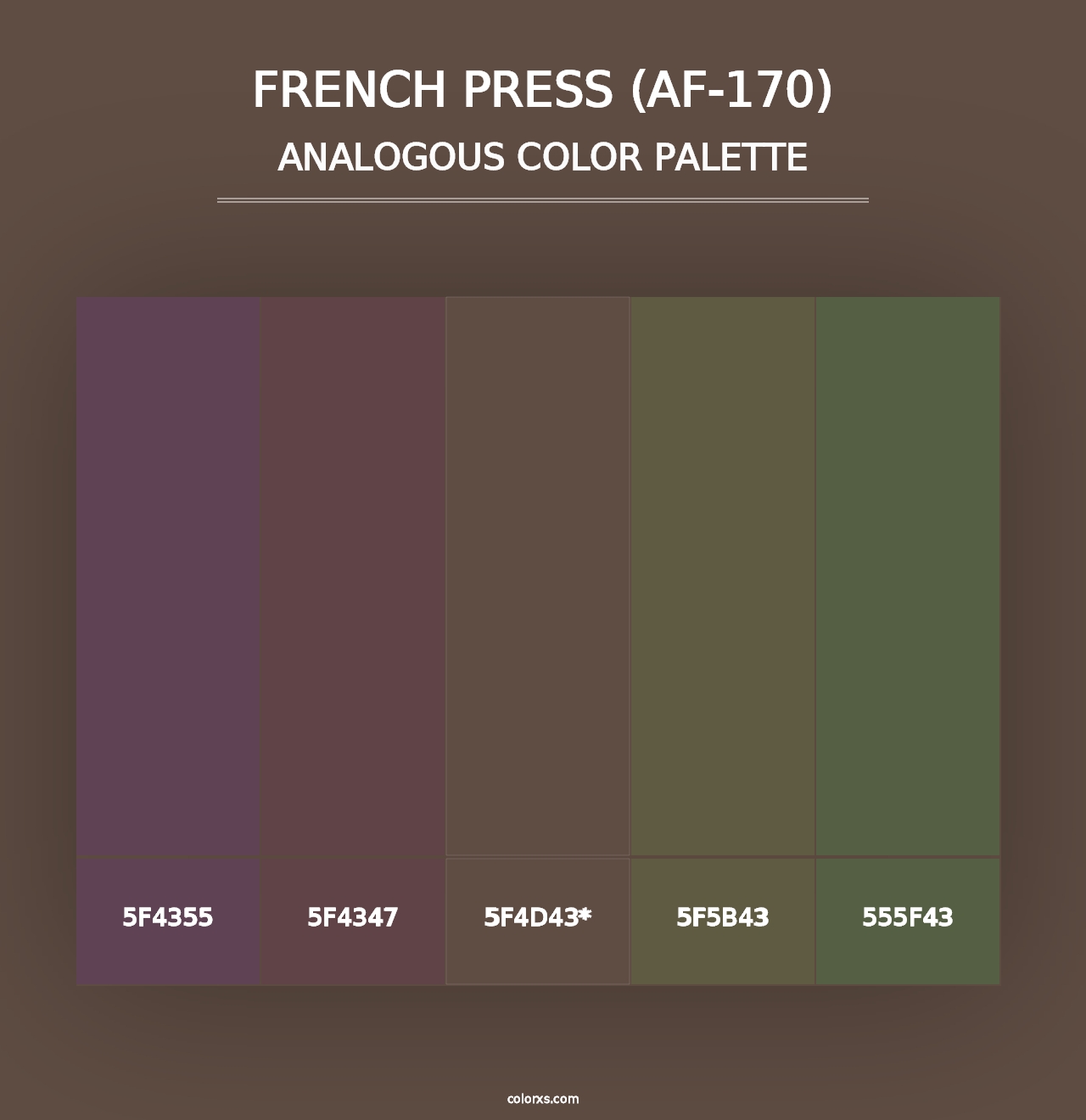 French Press (AF-170) - Analogous Color Palette