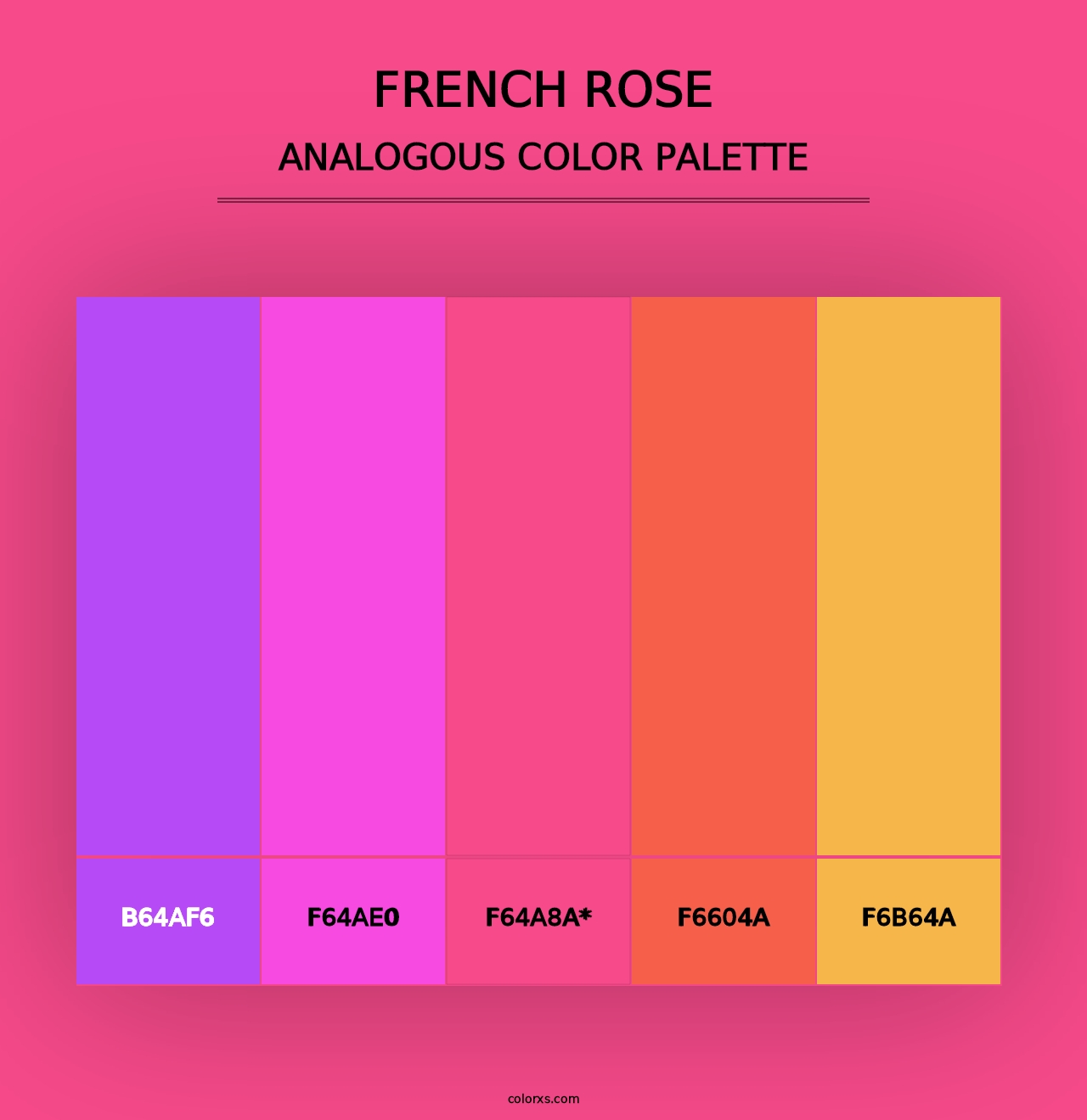 French Rose - Analogous Color Palette