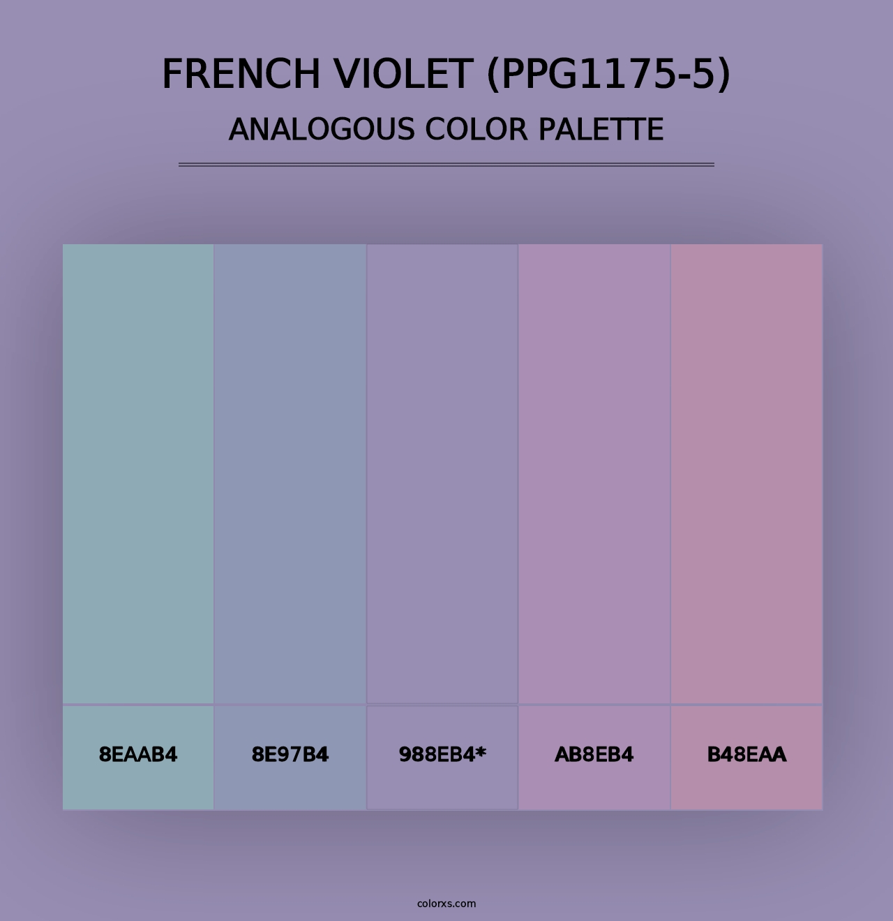 French Violet (PPG1175-5) - Analogous Color Palette