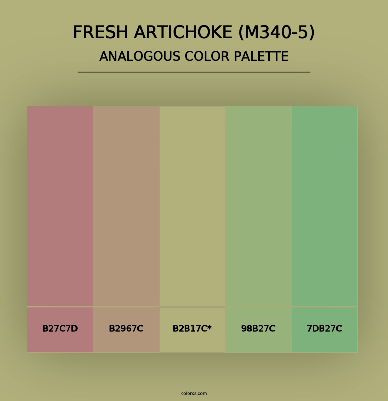 Fresh Artichoke (M340-5) - Analogous Color Palette