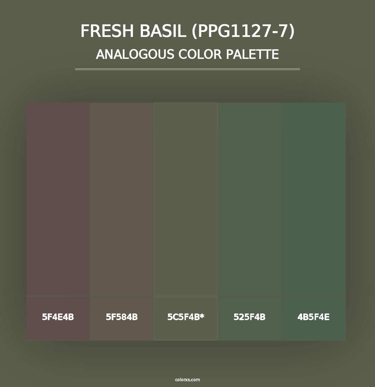 Fresh Basil (PPG1127-7) - Analogous Color Palette