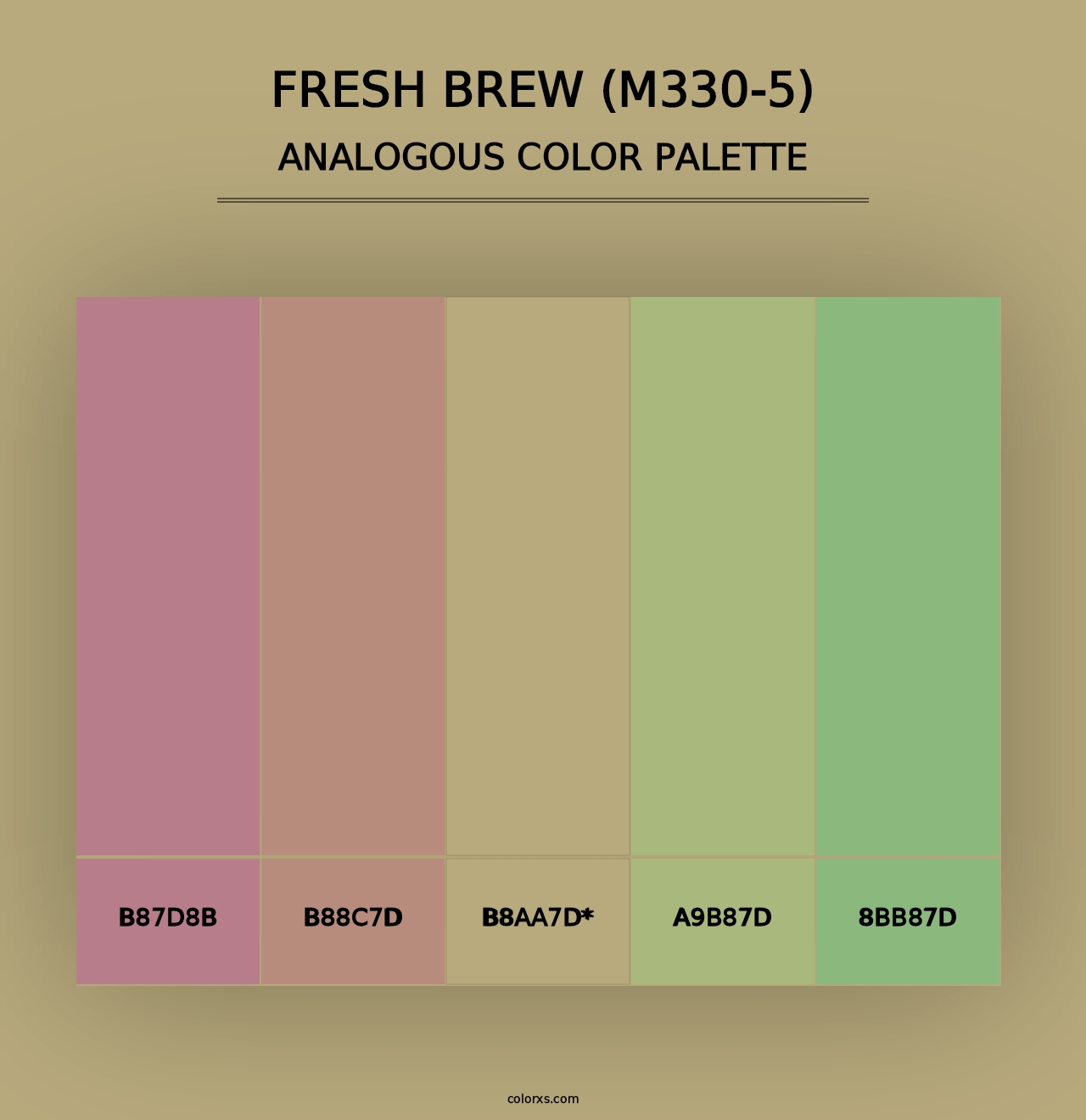 Fresh Brew (M330-5) - Analogous Color Palette