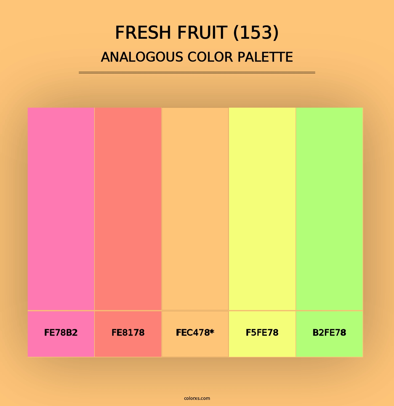 Fresh Fruit (153) - Analogous Color Palette