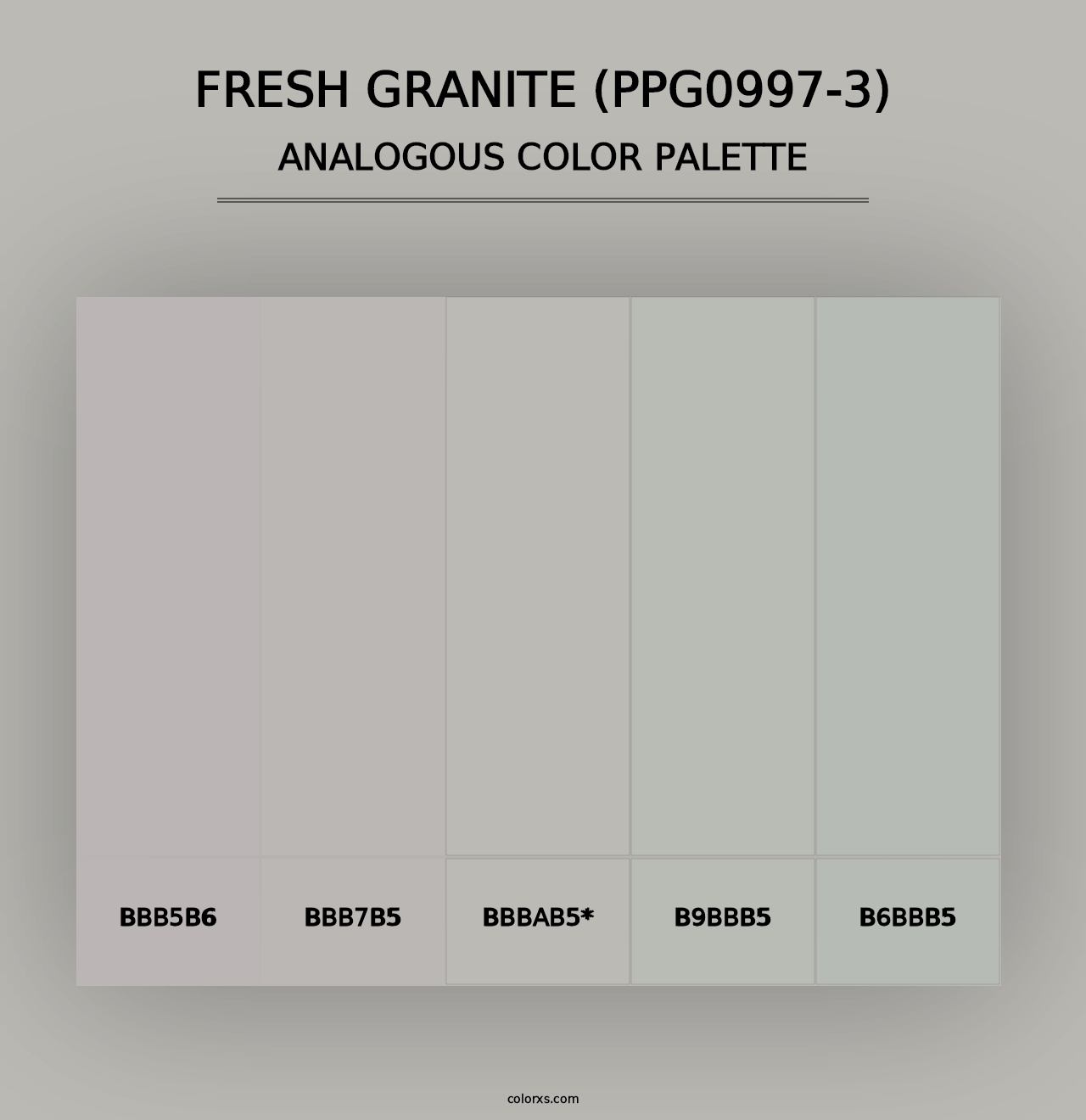 Fresh Granite (PPG0997-3) - Analogous Color Palette