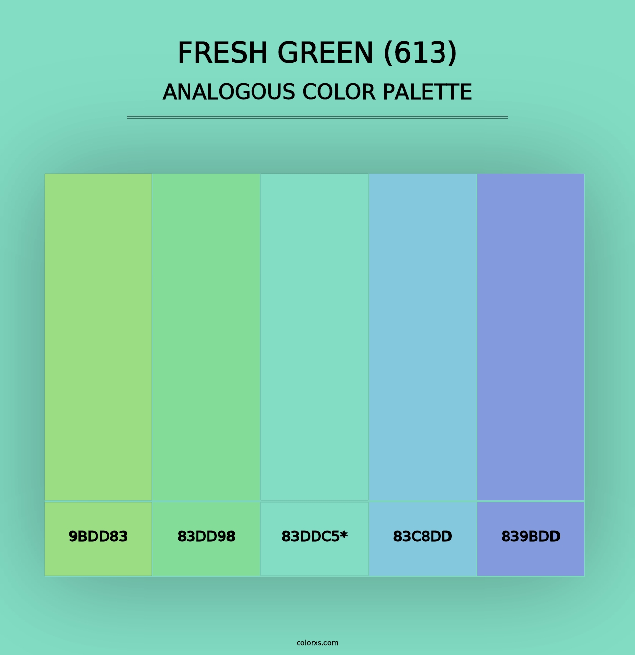 Fresh Green (613) - Analogous Color Palette