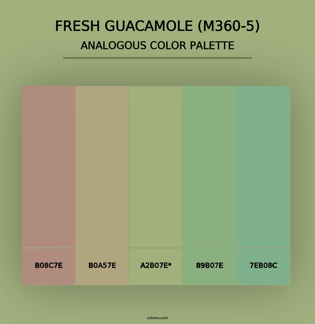 Fresh Guacamole (M360-5) - Analogous Color Palette