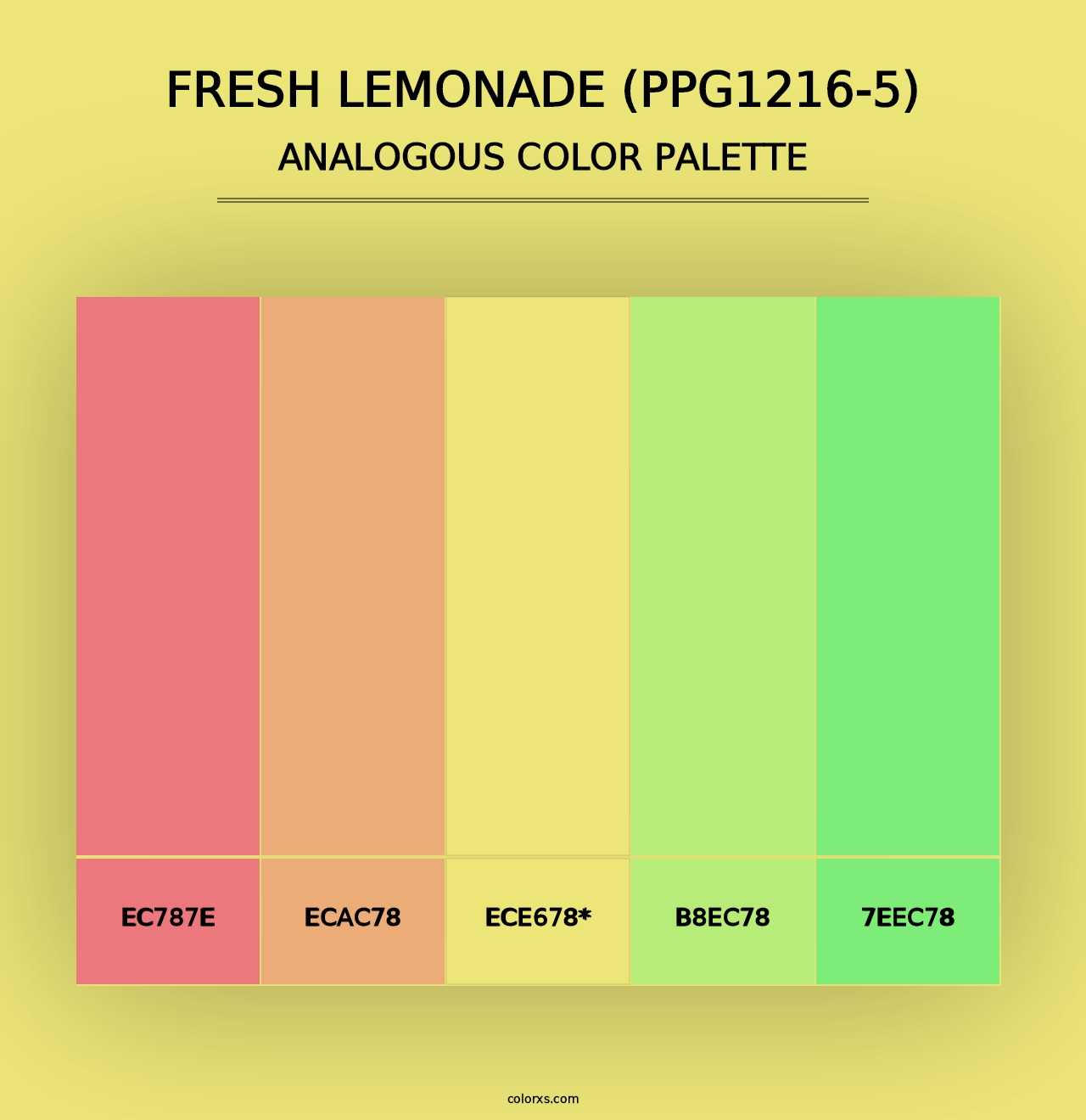 Fresh Lemonade (PPG1216-5) - Analogous Color Palette