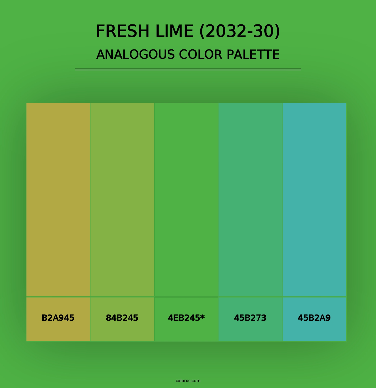 Fresh Lime (2032-30) - Analogous Color Palette