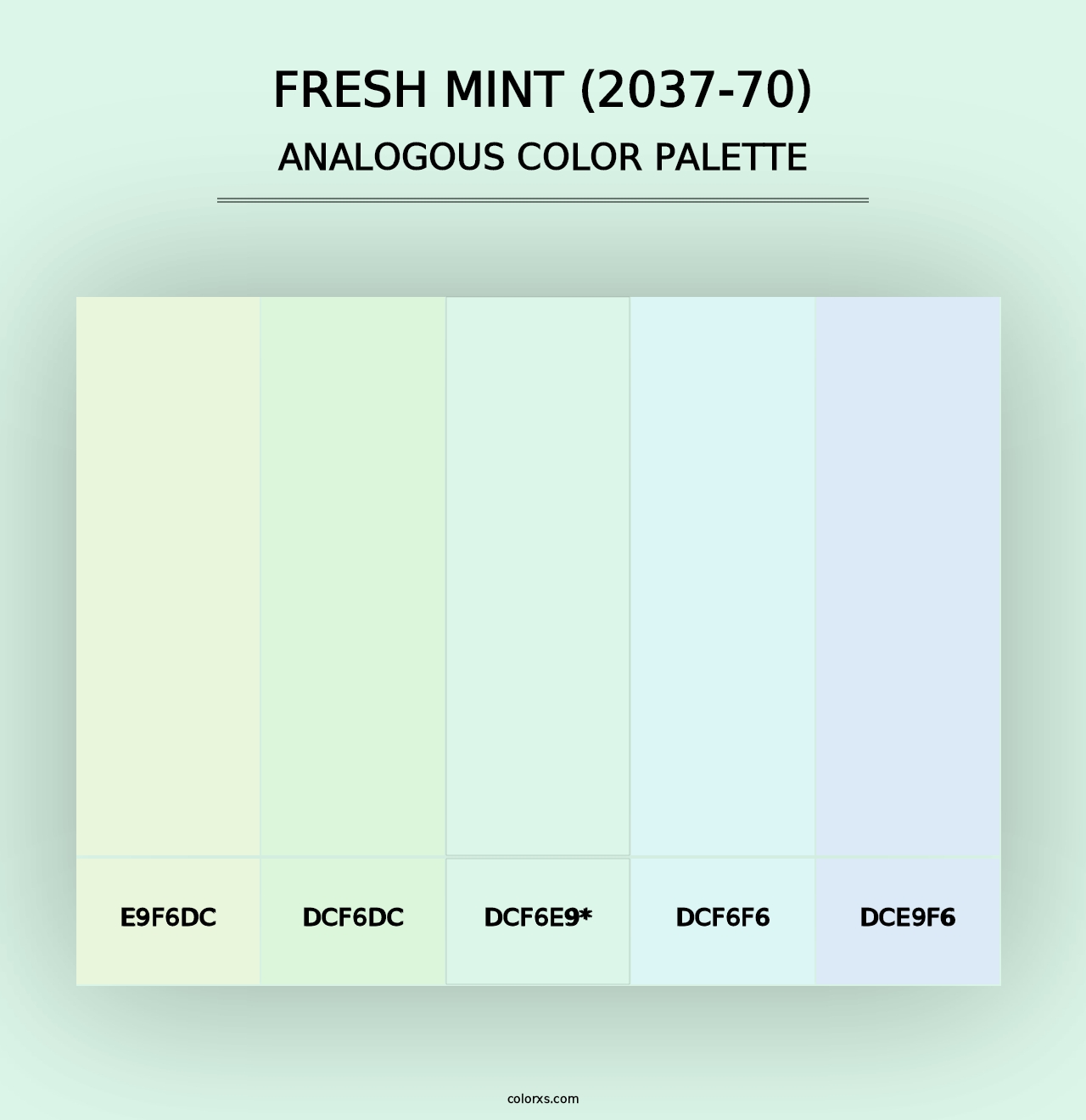 Fresh Mint (2037-70) - Analogous Color Palette