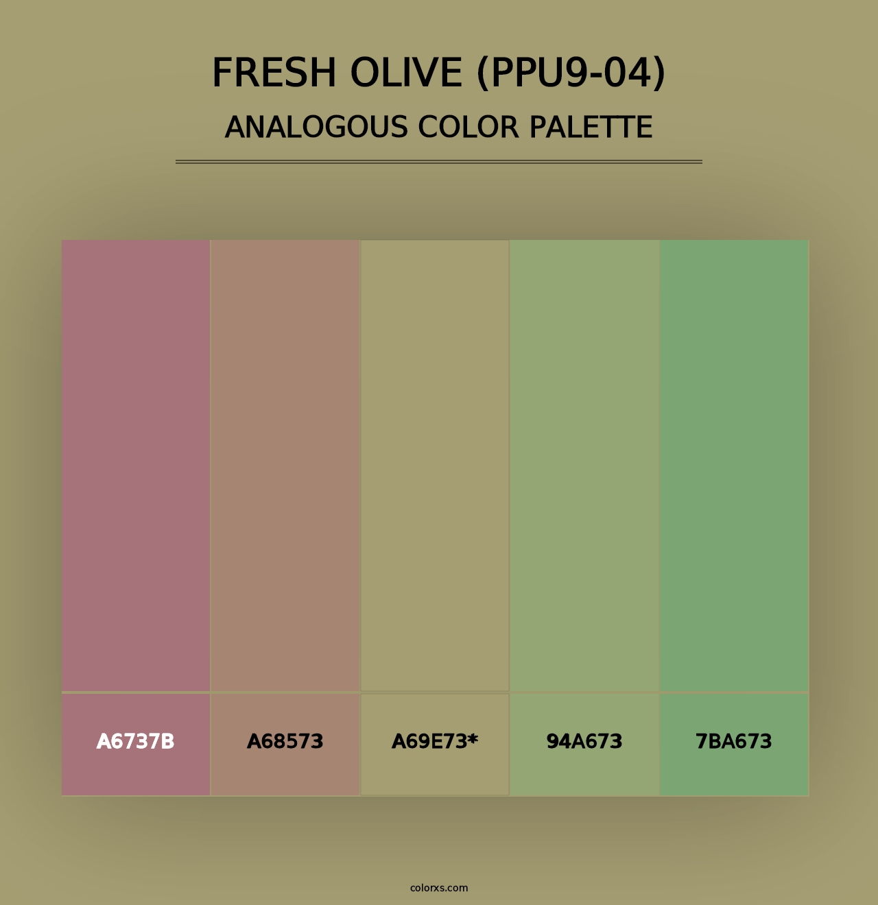 Fresh Olive (PPU9-04) - Analogous Color Palette