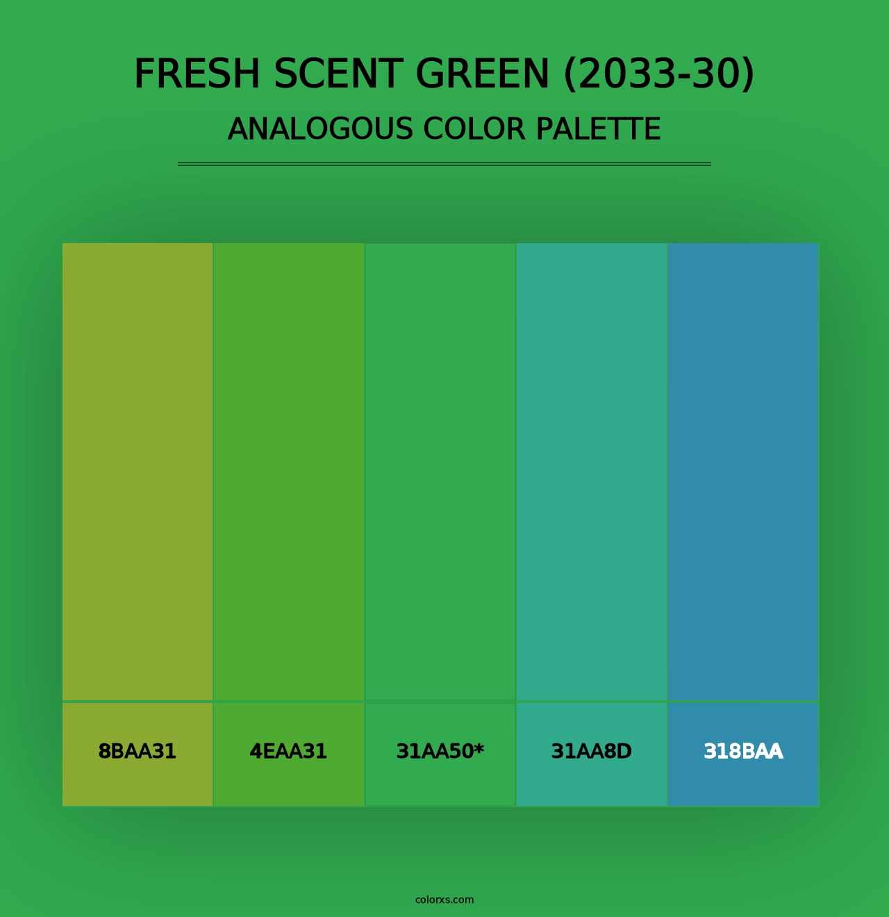 Fresh Scent Green (2033-30) - Analogous Color Palette