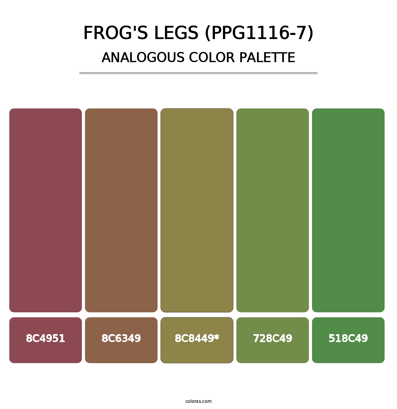 Frog's Legs (PPG1116-7) - Analogous Color Palette