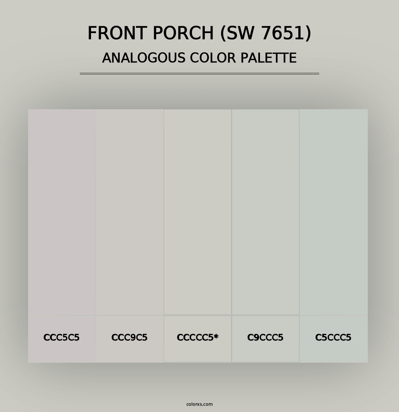 Front Porch (SW 7651) - Analogous Color Palette