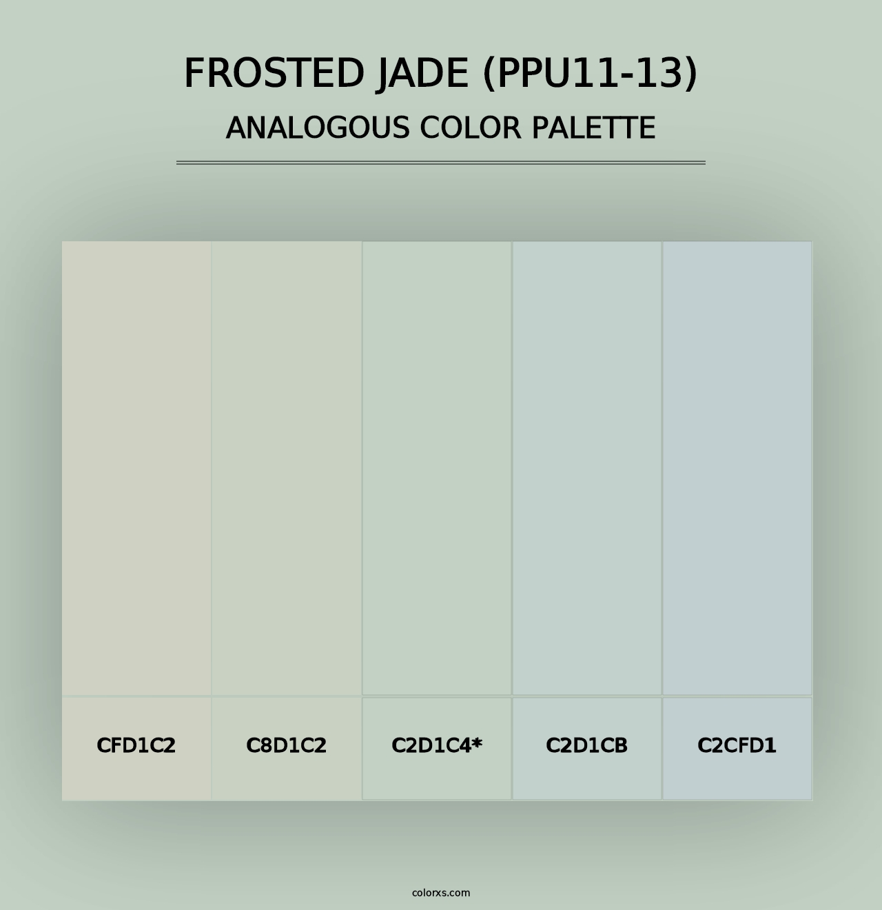 Frosted Jade (PPU11-13) - Analogous Color Palette