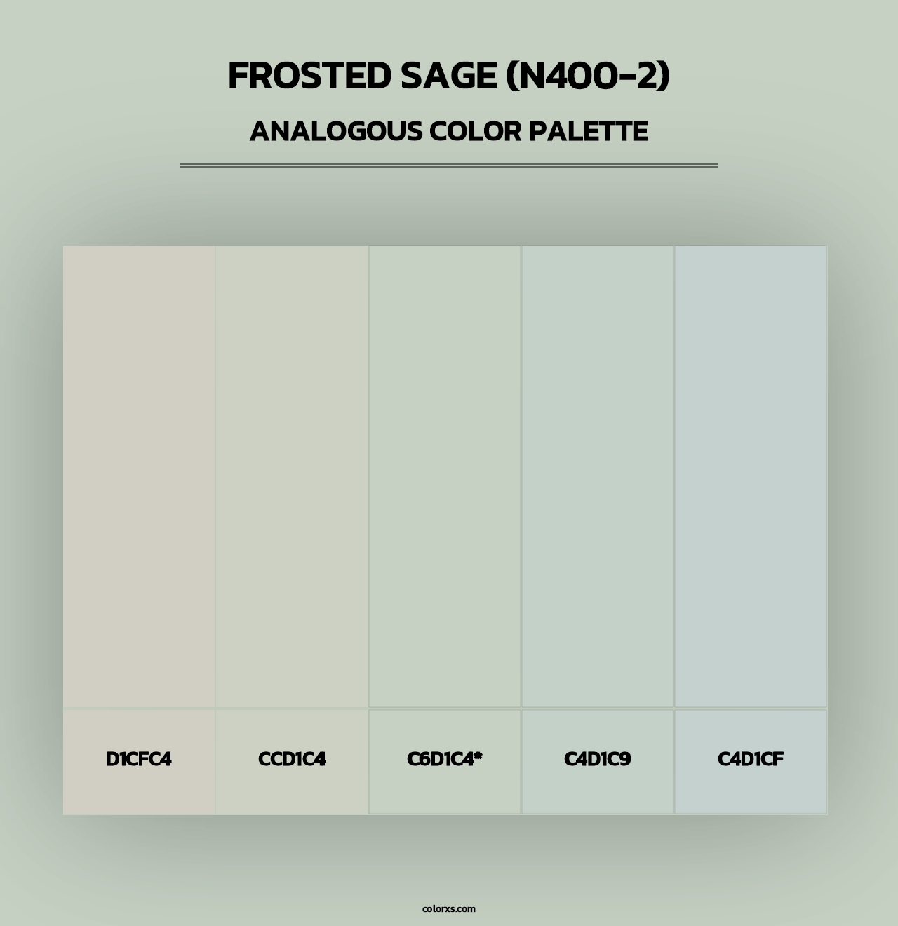 Frosted Sage (N400-2) - Analogous Color Palette