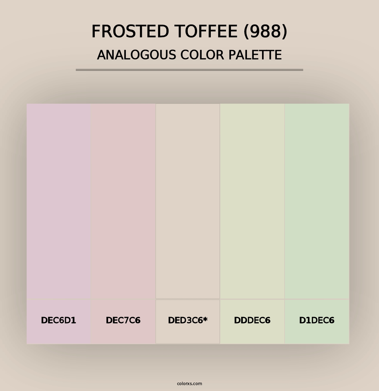 Frosted Toffee (988) - Analogous Color Palette