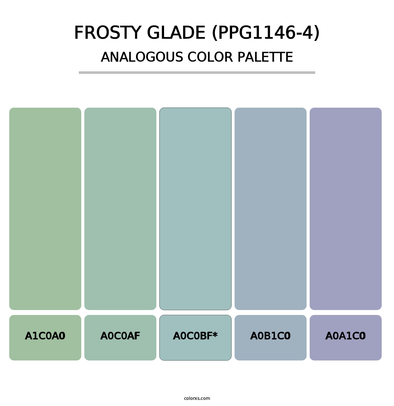 Frosty Glade (PPG1146-4) - Analogous Color Palette