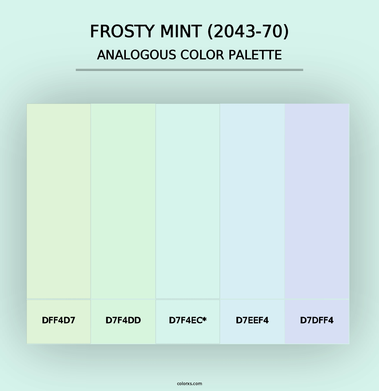 Frosty Mint (2043-70) - Analogous Color Palette