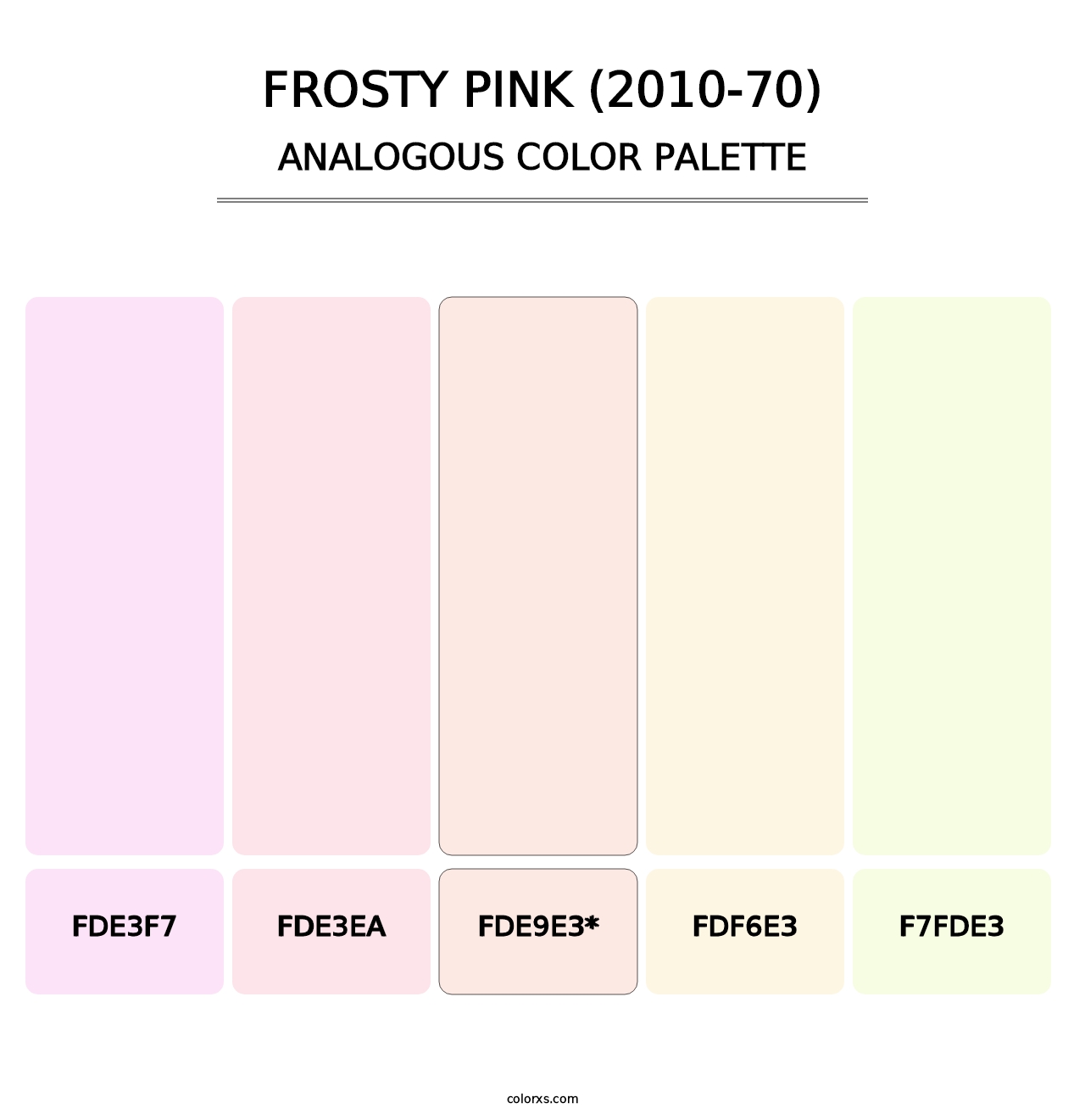 Frosty Pink (2010-70) - Analogous Color Palette