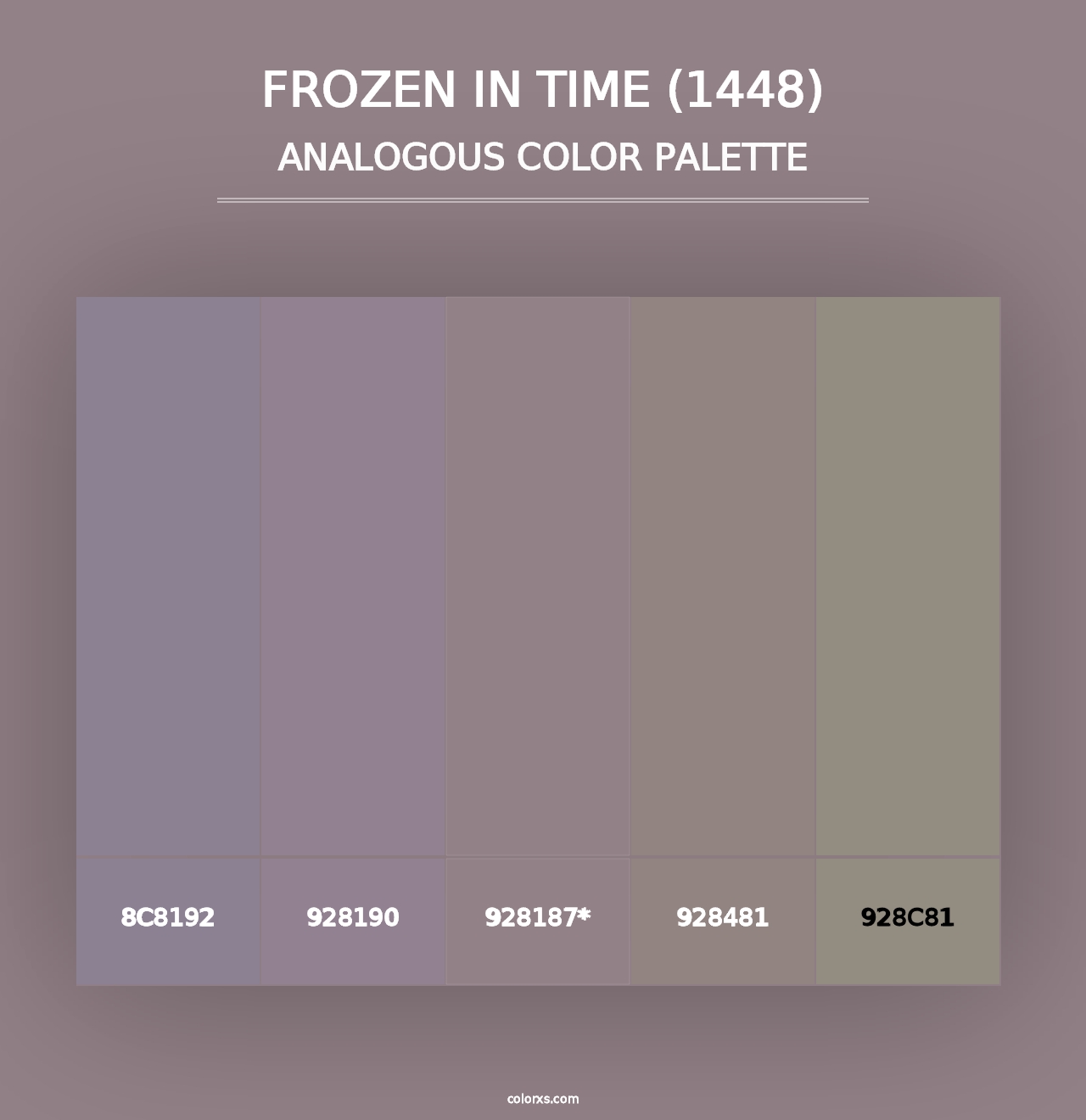 Frozen in Time (1448) - Analogous Color Palette