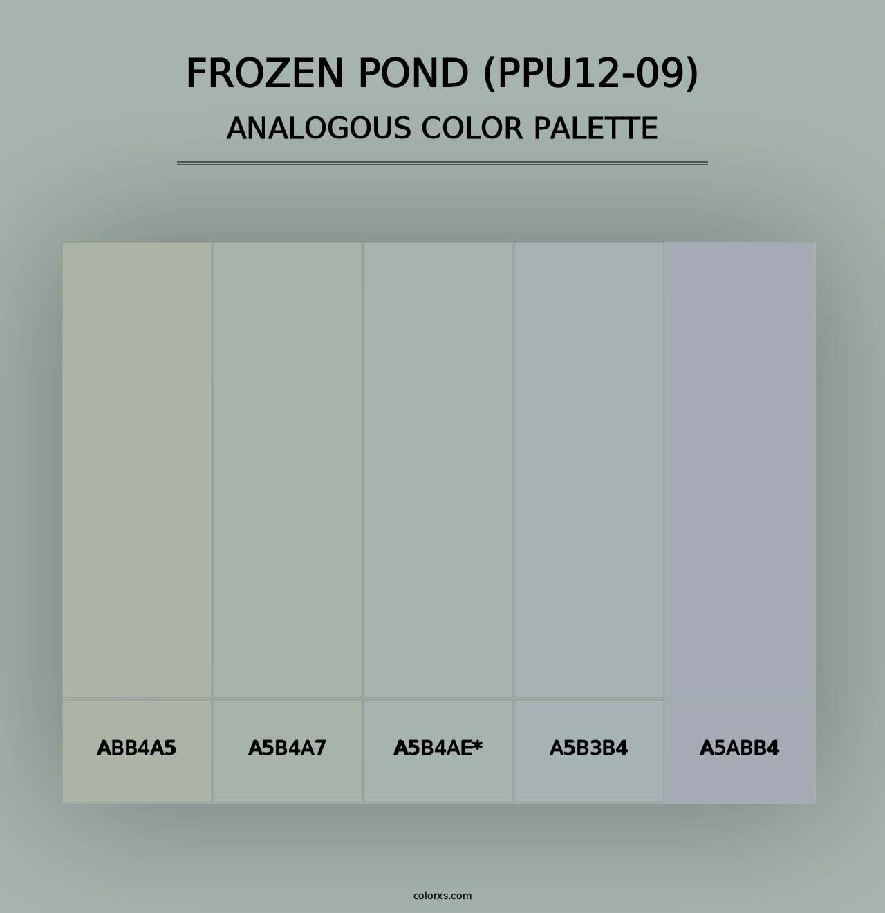 Frozen Pond (PPU12-09) - Analogous Color Palette