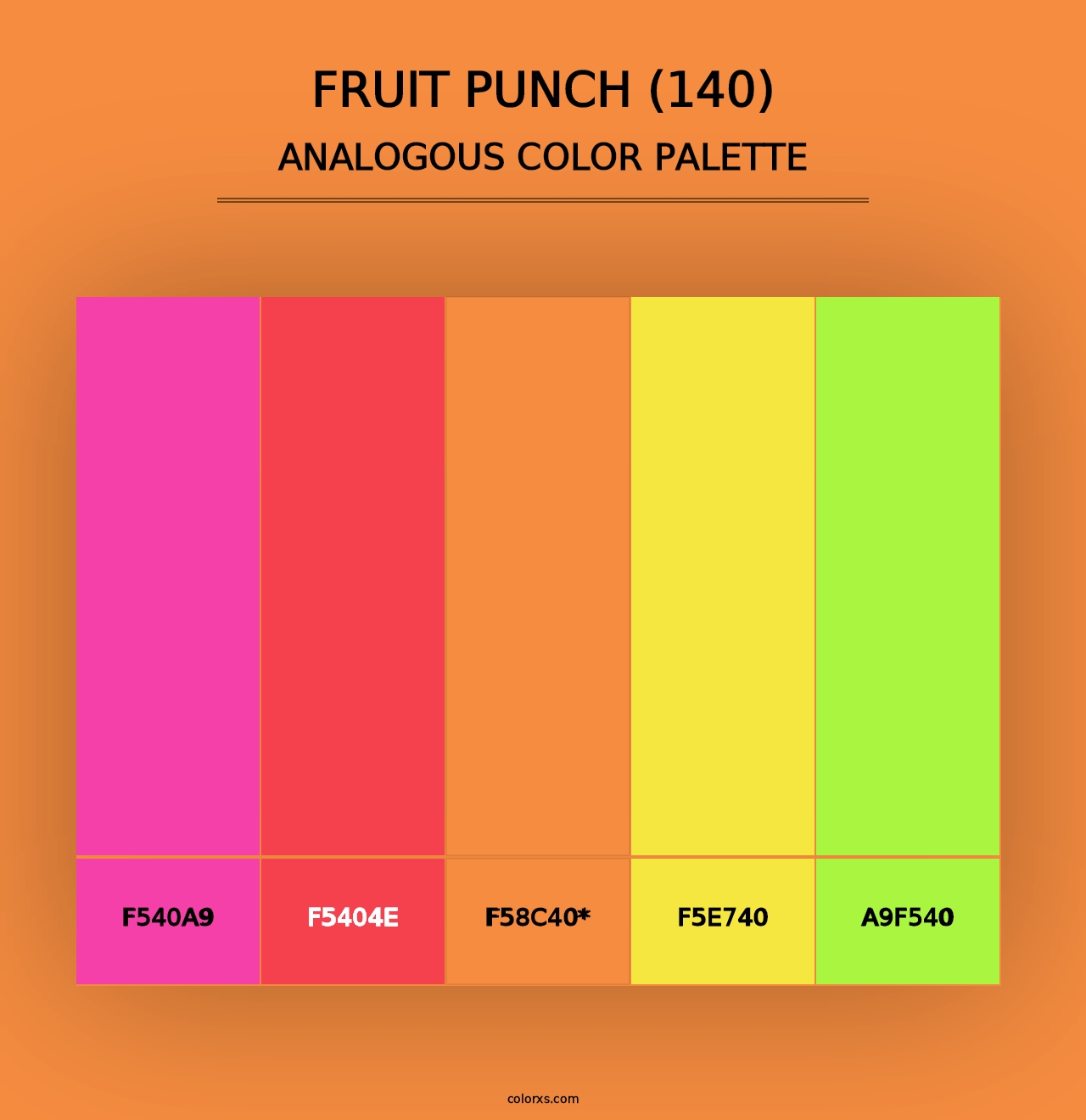 Fruit Punch (140) - Analogous Color Palette