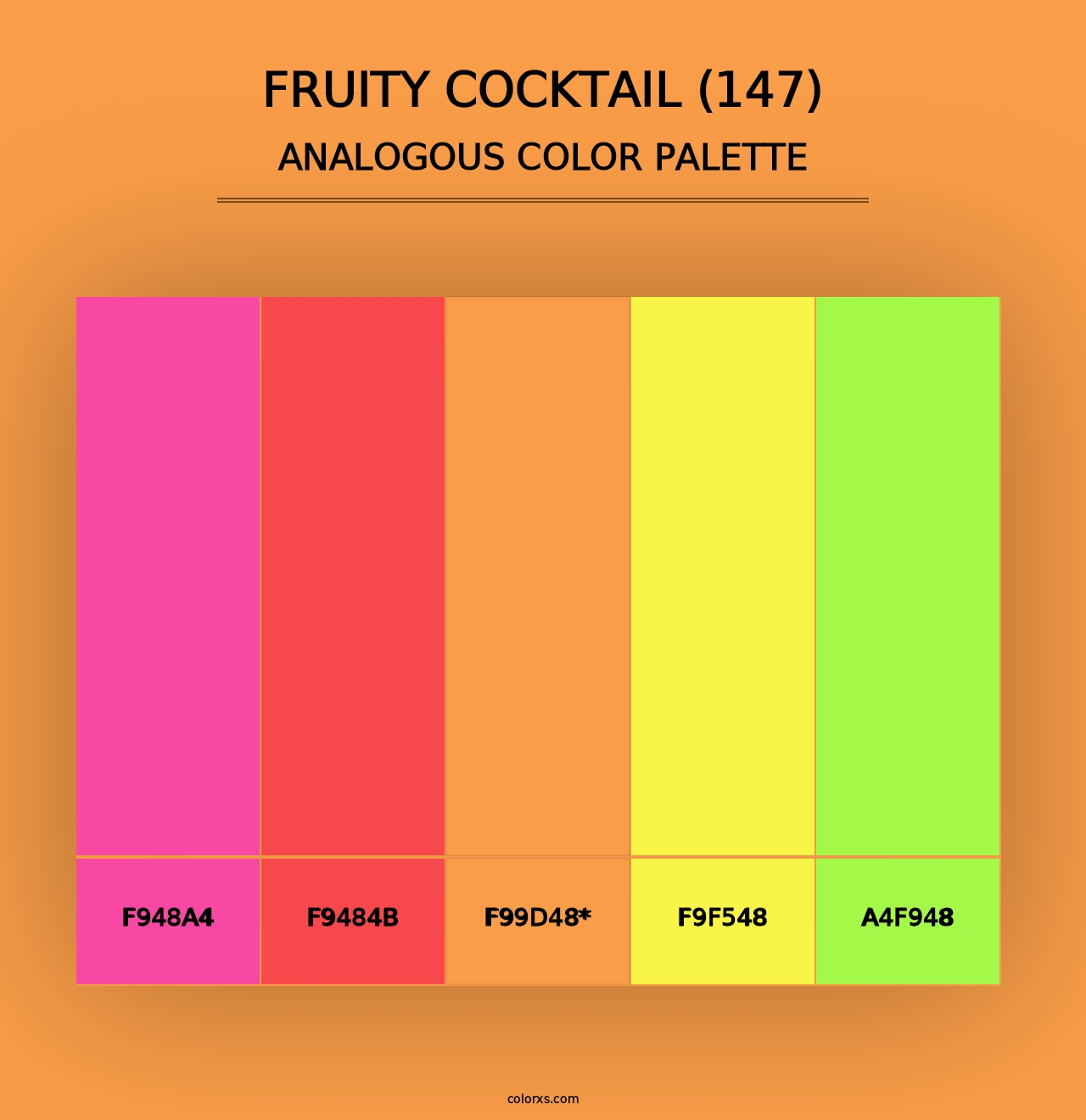 Fruity Cocktail (147) - Analogous Color Palette