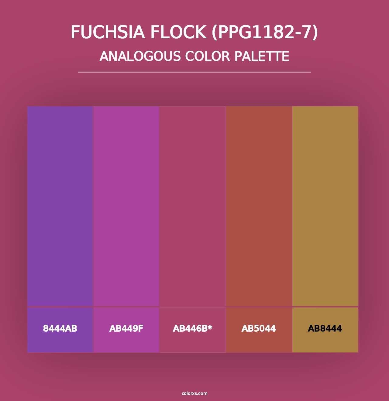 Fuchsia Flock (PPG1182-7) - Analogous Color Palette