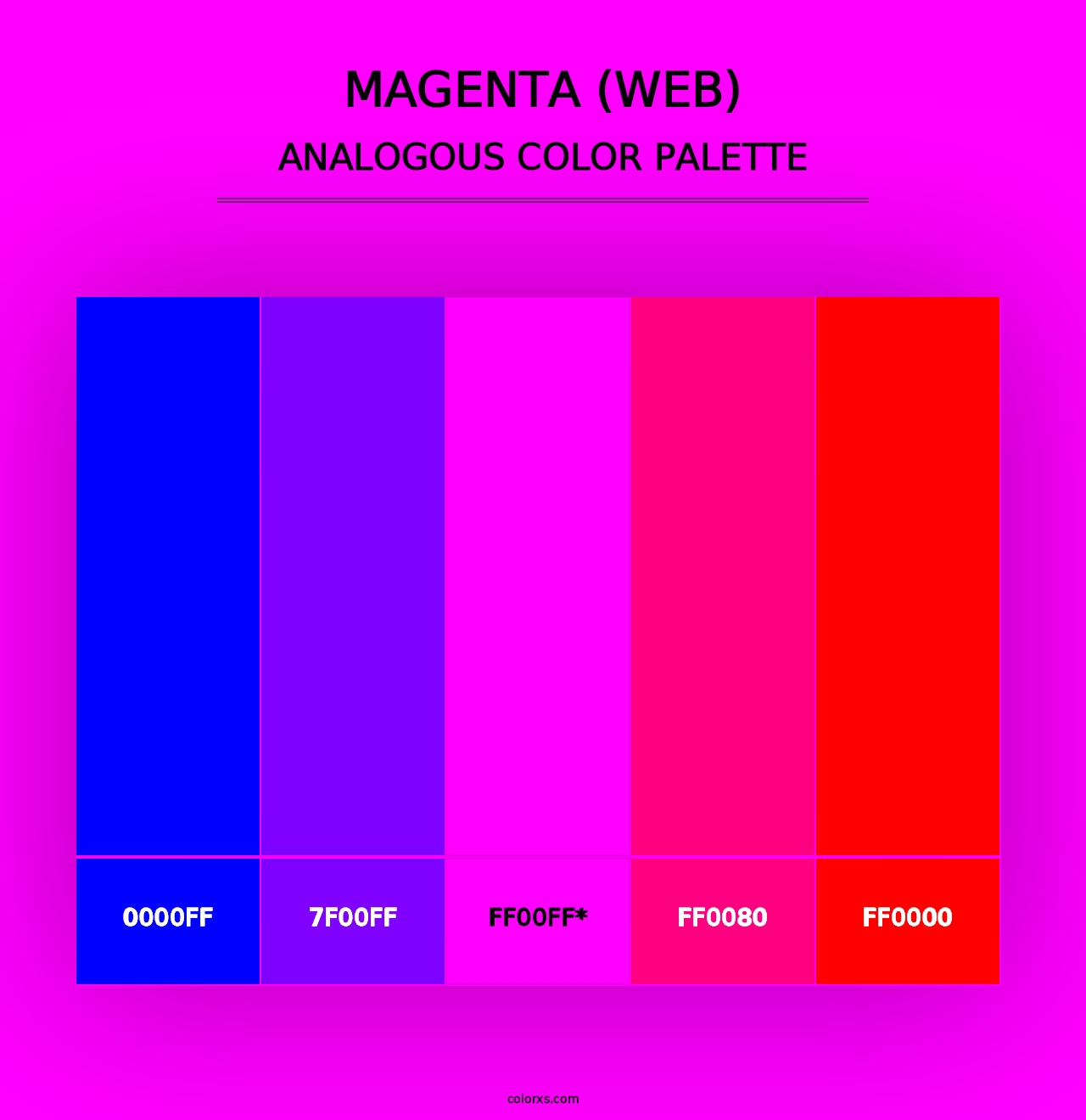 Magenta (Web) - Analogous Color Palette