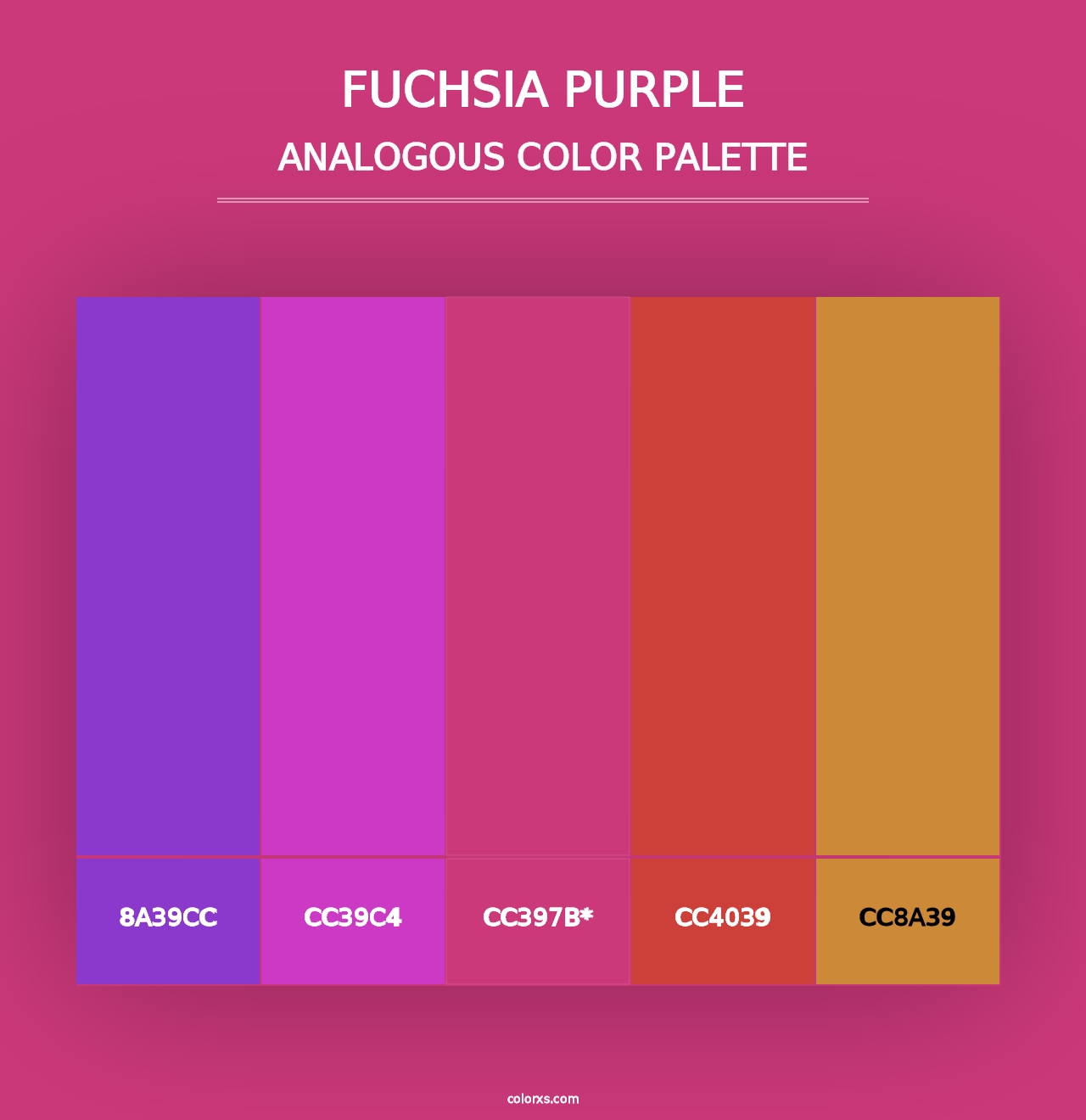 Fuchsia Purple - Analogous Color Palette