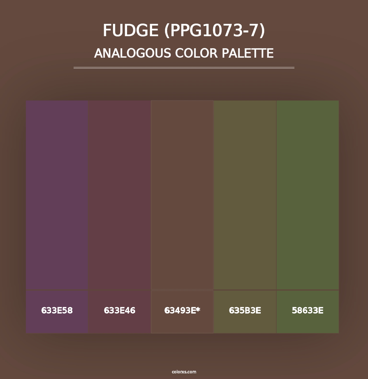 Fudge (PPG1073-7) - Analogous Color Palette