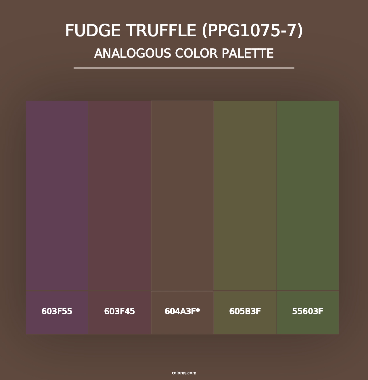 Fudge Truffle (PPG1075-7) - Analogous Color Palette