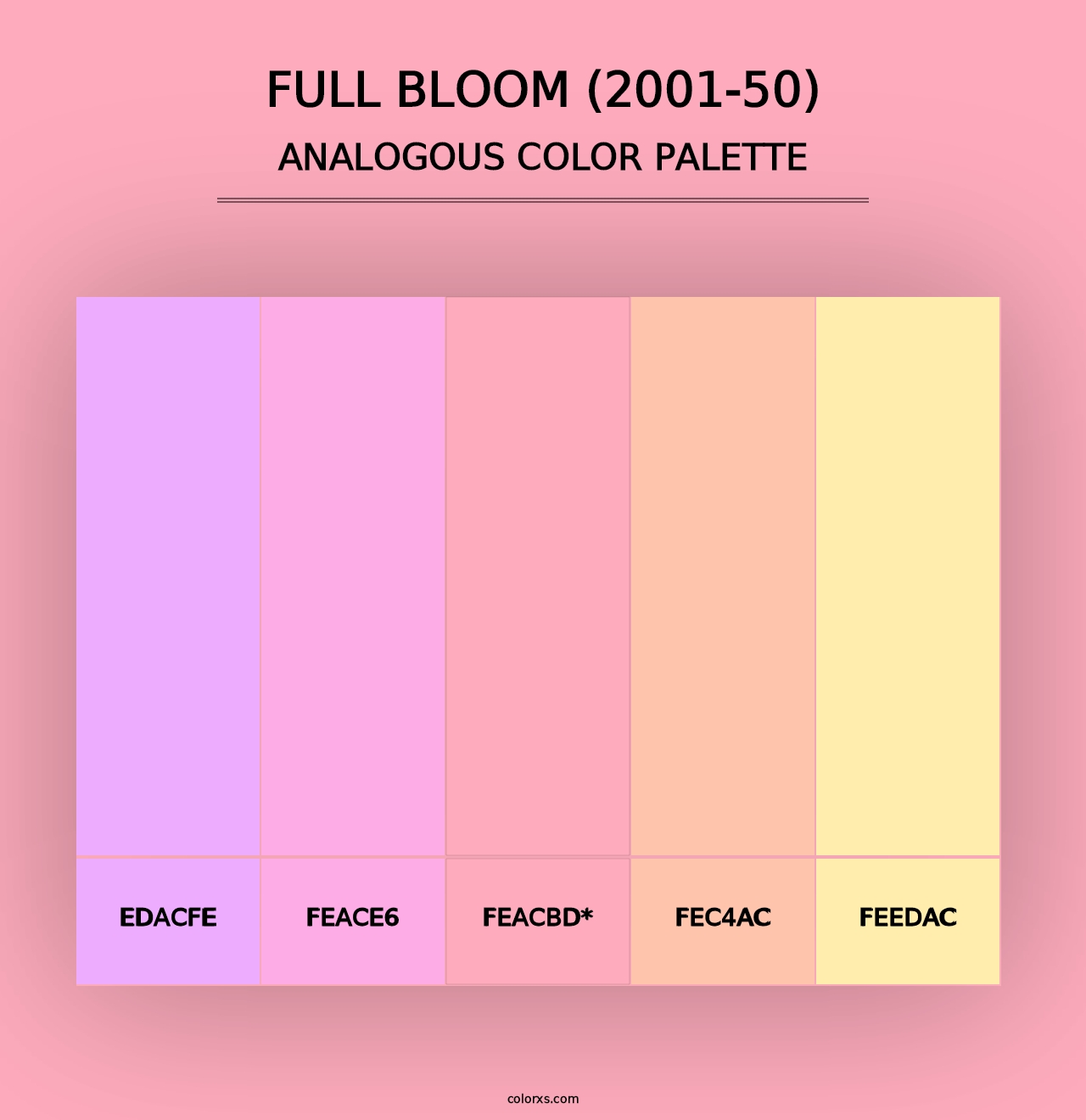 Full Bloom (2001-50) - Analogous Color Palette