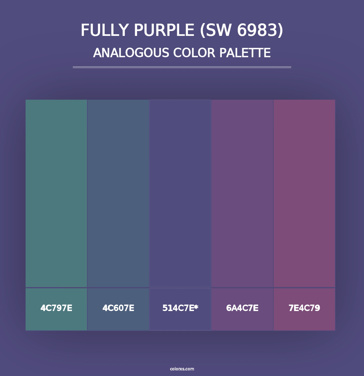 Fully Purple (SW 6983) - Analogous Color Palette