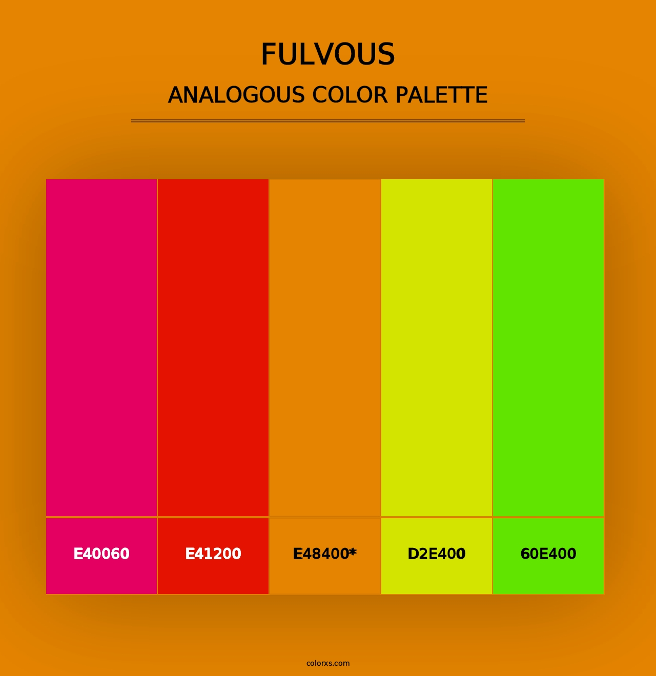 Fulvous - Analogous Color Palette