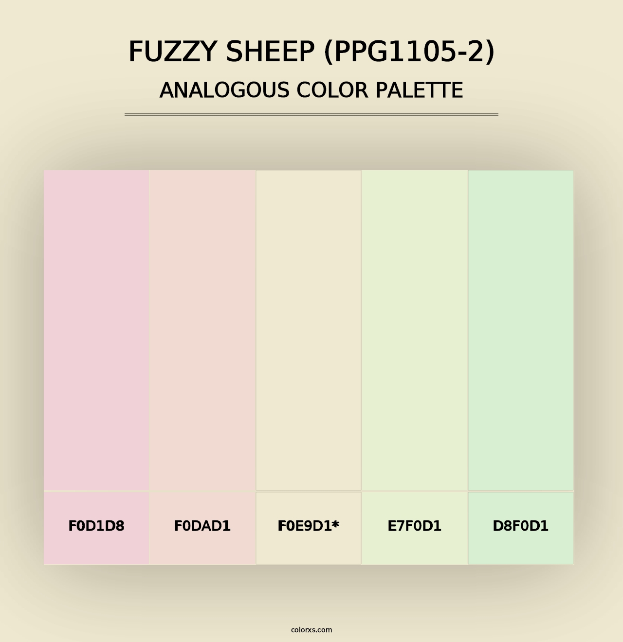 Fuzzy Sheep (PPG1105-2) - Analogous Color Palette