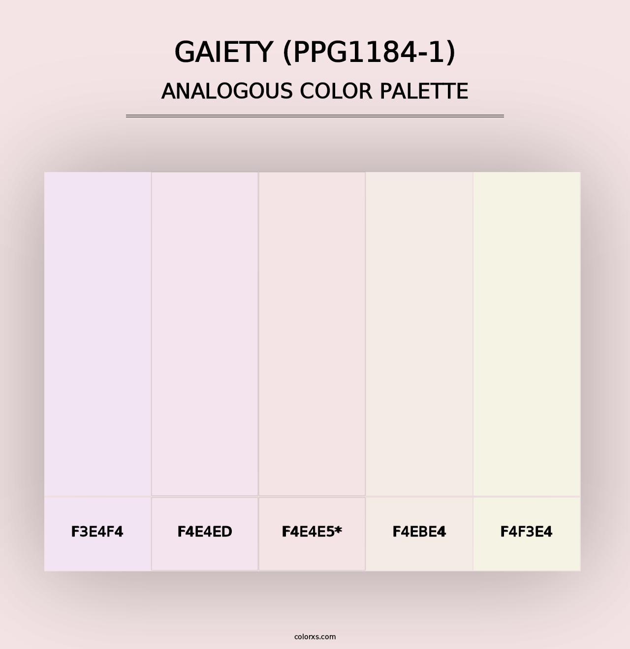 Gaiety (PPG1184-1) - Analogous Color Palette