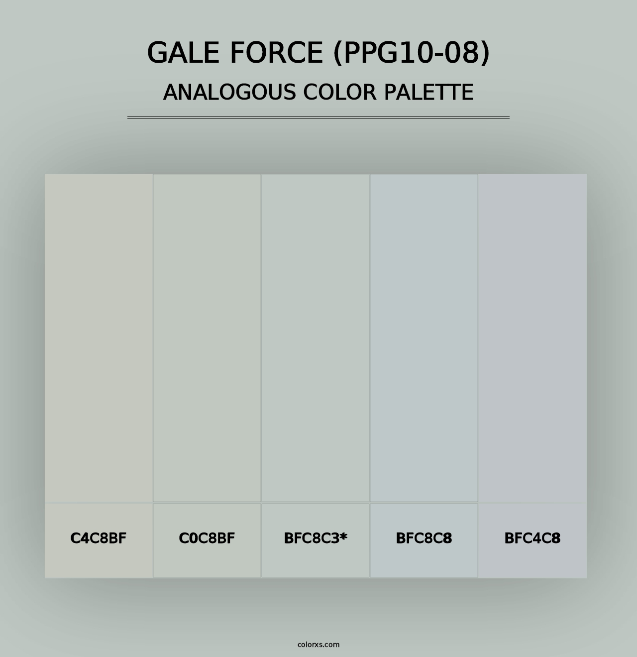 Gale Force (PPG10-08) - Analogous Color Palette