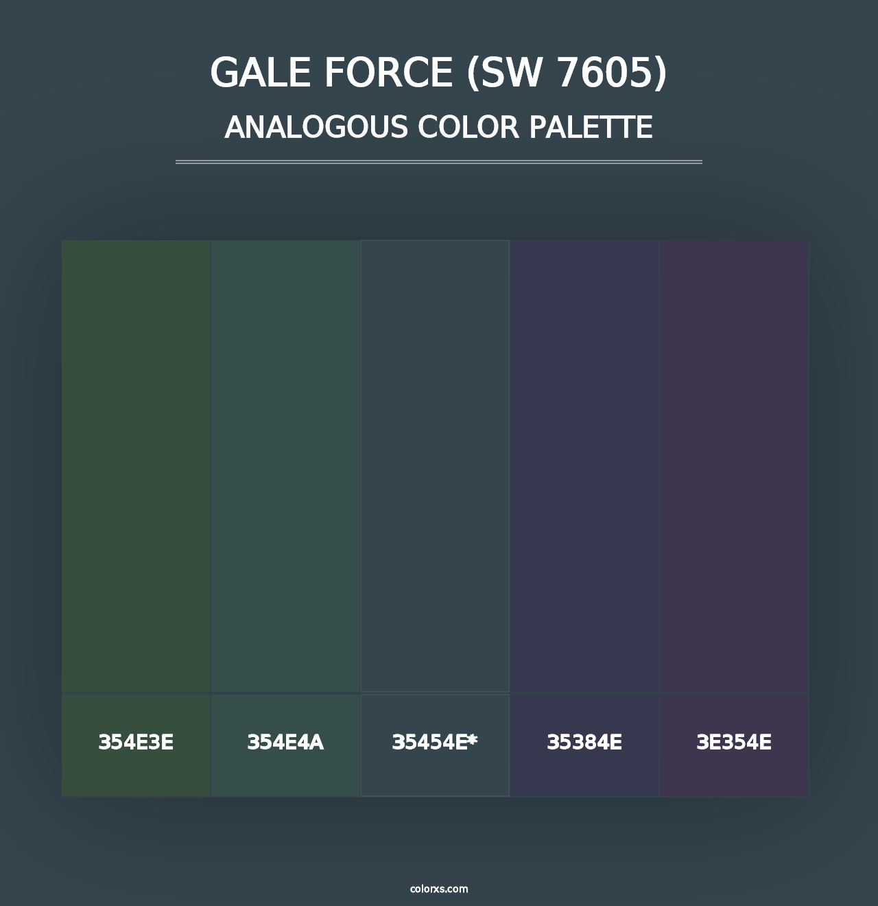 Gale Force (SW 7605) - Analogous Color Palette