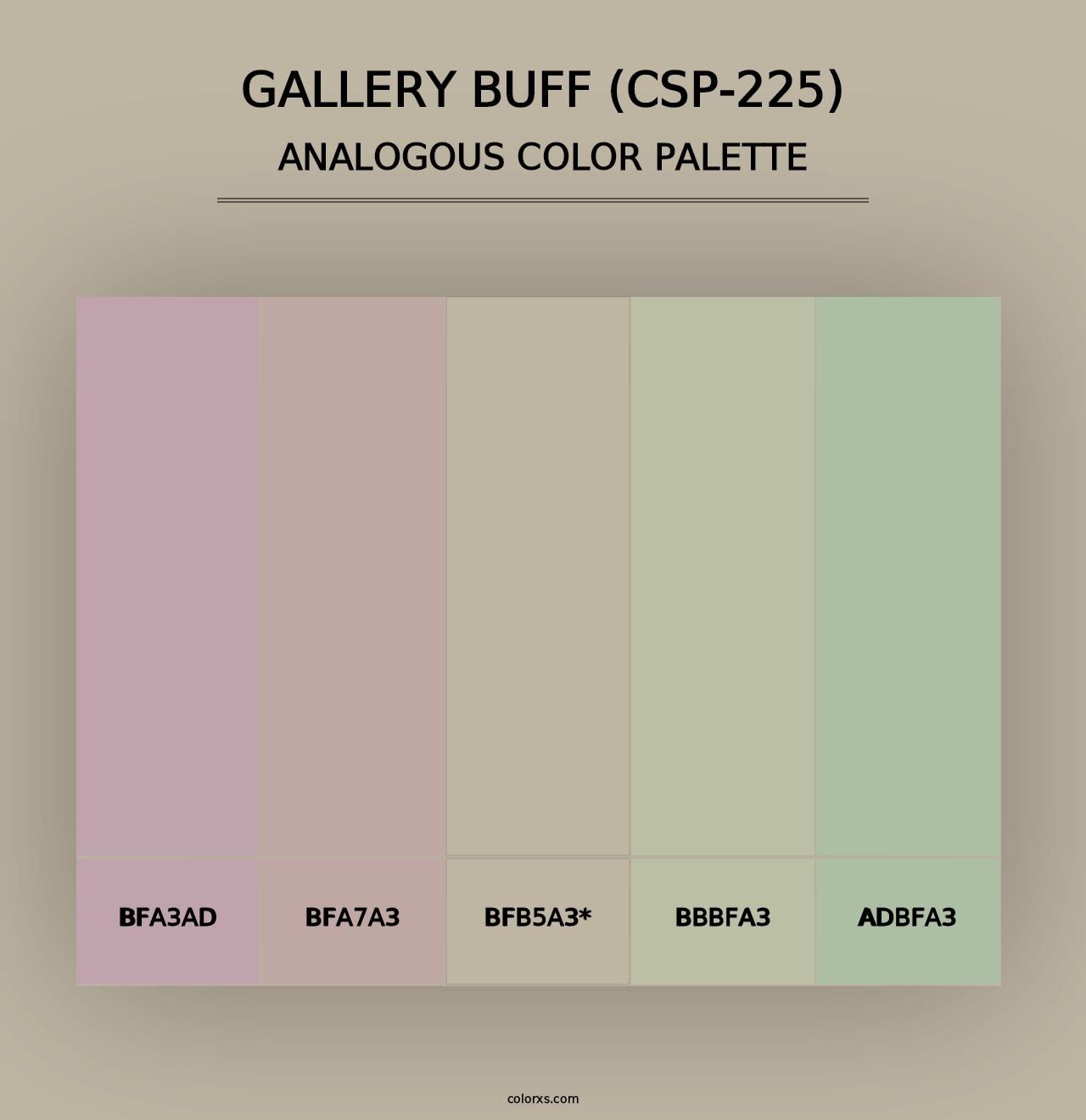 Gallery Buff (CSP-225) - Analogous Color Palette