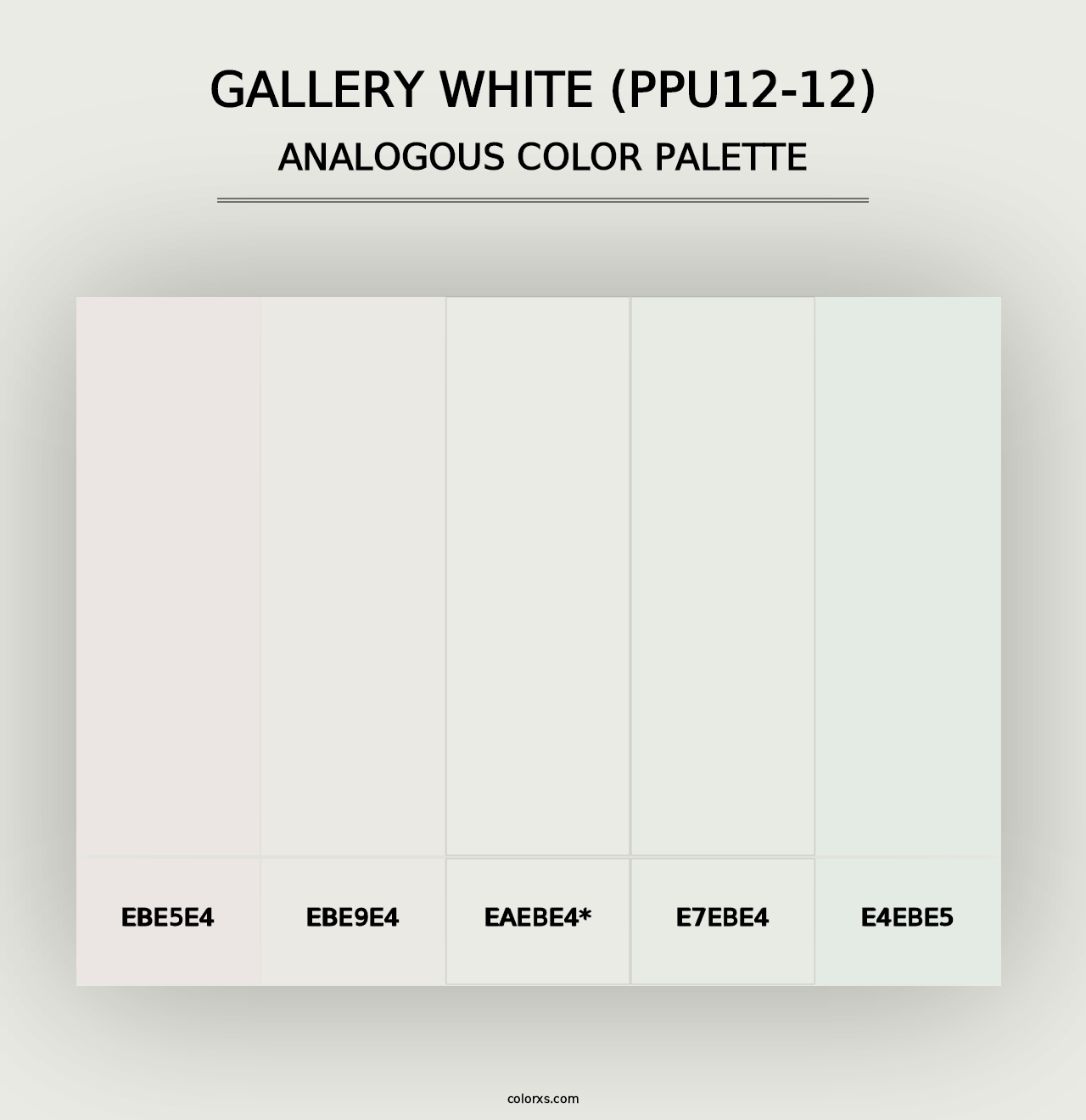 Gallery White (PPU12-12) - Analogous Color Palette